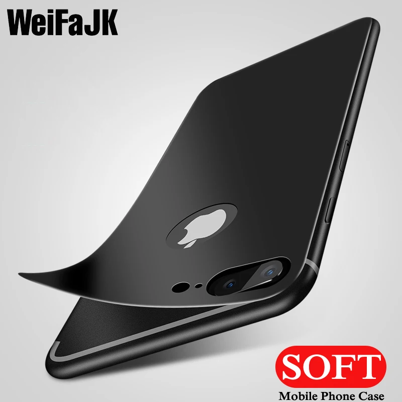 

WeiFaJK Luxury Matte Back Silicone Case For iPhone 7 7Plus 6 6s 5s Case Soft TPU Cover For iPhone 6 6s Plus 7Plus X Phone Case
