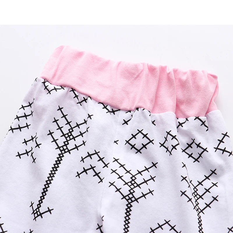 4 штуки! Комплект одежды для новорожденных девочек, коллекция года, весенние комбинезоны с буквенным принтом+ милые штаны со стрелками одежда для маленьких девочек