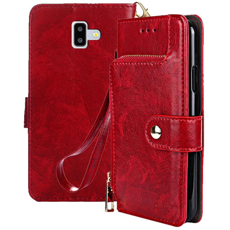 

J6 Prime Case Flip PU Leather Wallet Stand Case for Samsung Galaxy J6+ J6 Plus Card Slot Case Back Cover Coin Purse 6.0 inch