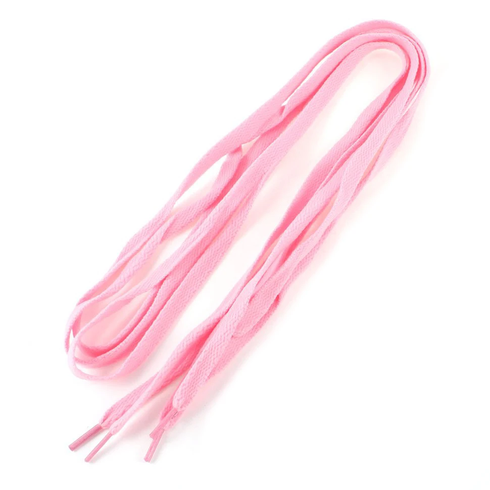 flat pink shoe laces