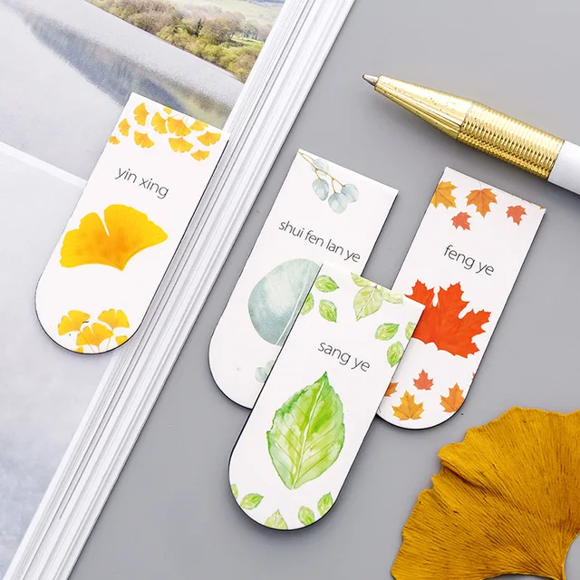 1PCS Fresh Plant Bookmark for Students with Multi purpose Metal