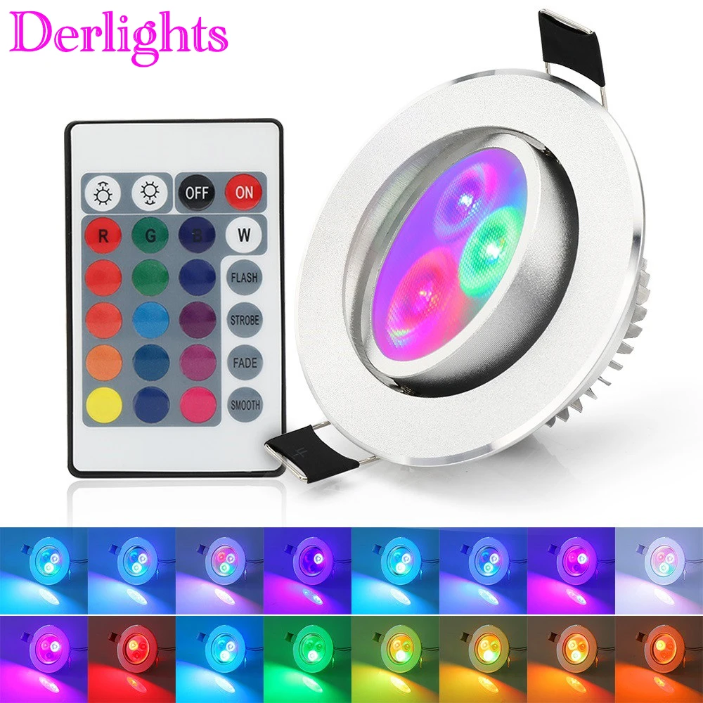 4 шт./лот светодиодный потолочный светильник RGB красный синий зеленый белый