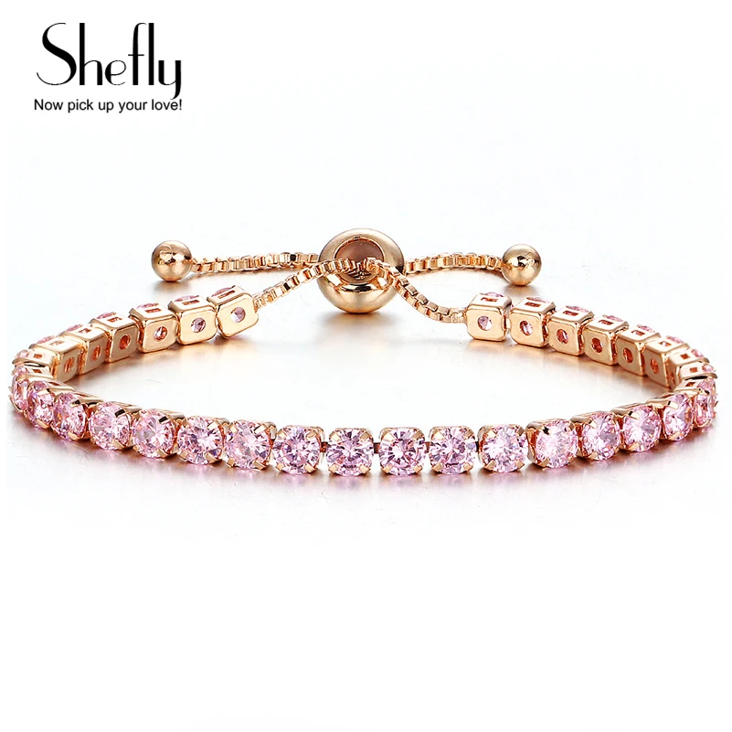 Золотой Серебряный браслет для тенниса для женщин браслет-цепочка и браслеты с кубическим циркониевый свадебный ювелирные изделия Pulseras Mujer