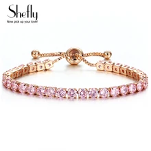 Золотой Серебряный браслет для тенниса для женщин браслет-цепочка и браслеты с кубическим циркониевый свадебный ювелирные изделия Pulseras Mujer