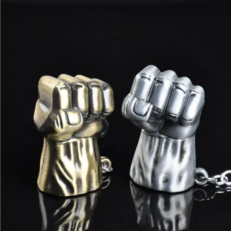 

10pcs/lot Fashion Jewelry Movie Key Ring Party Gift The Avengers The Incredible Hulk Hand Keychains Alloy Key Ring For Men