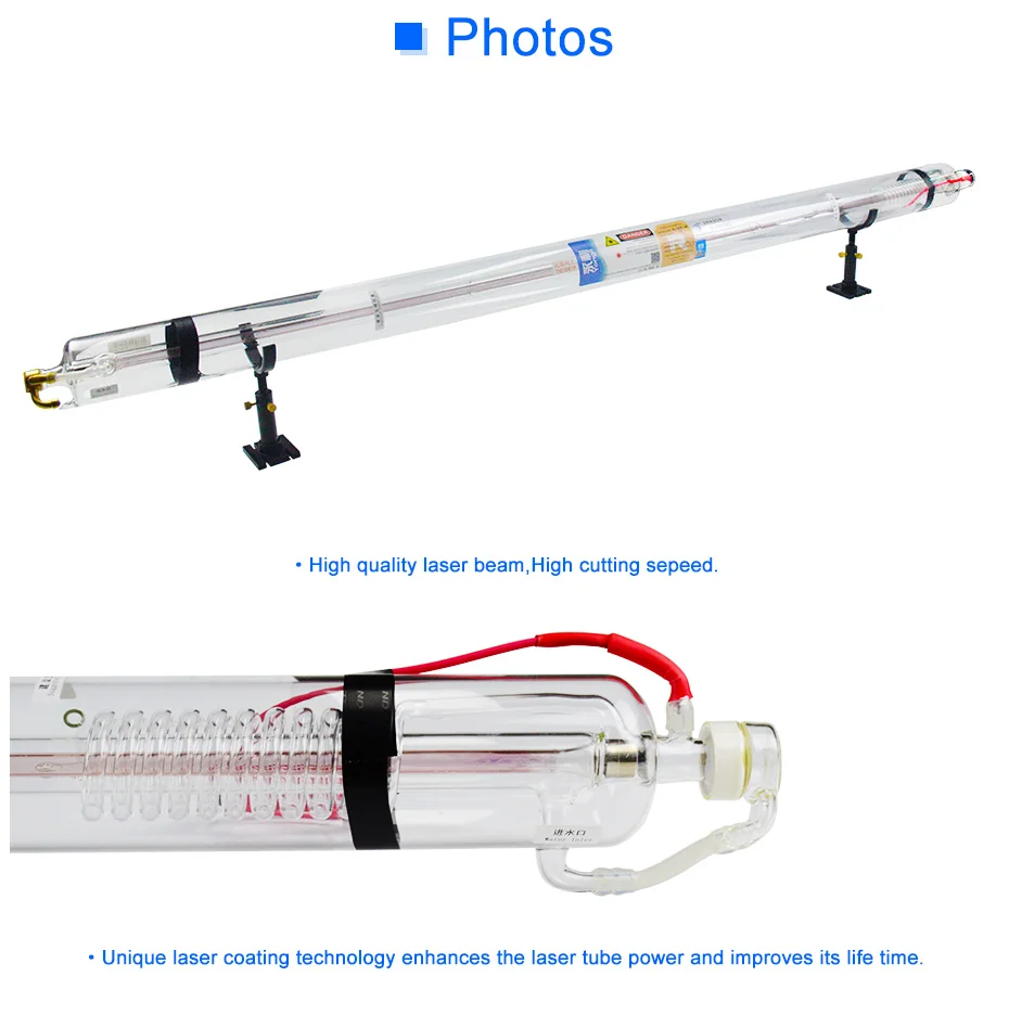 80 Вт Yongli R3 Co2 лазерная трубка металлическая головка длина 1250 мм диаметр 80 мм для CO2 лазерная гравировка резка машина