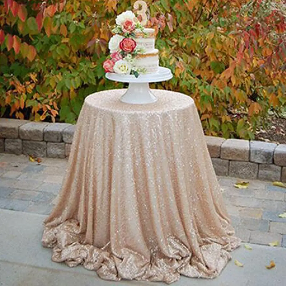 120*120 см блесток круглый круг скатерть для стола Декор Bling украшение для дома отель свадьба Вечеринка события