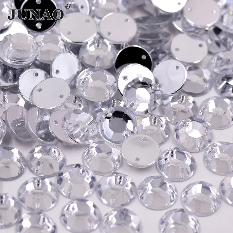 Buy 500pcs 10mm Sewing Clear Crystal Rhinestones Sew