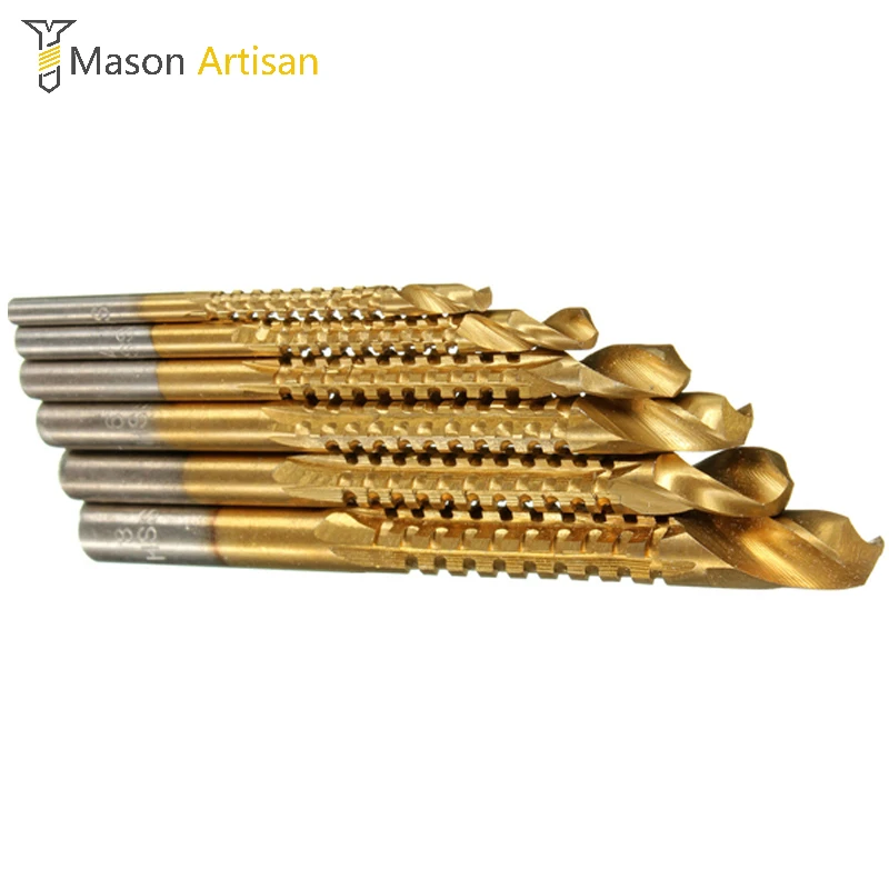 

6Pcs/Lot 3-8MM Straight Shank Trough Sawtooth Drill Bits Set Drill Accessories Holesaw