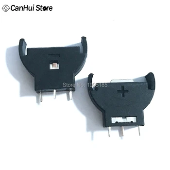 

100Pcs/Lot CR2032 CR2025 Vertical Battery Coin Cell Holder Upright Mount Case Socket 3 Pin Electronic Tool Button Battery Box