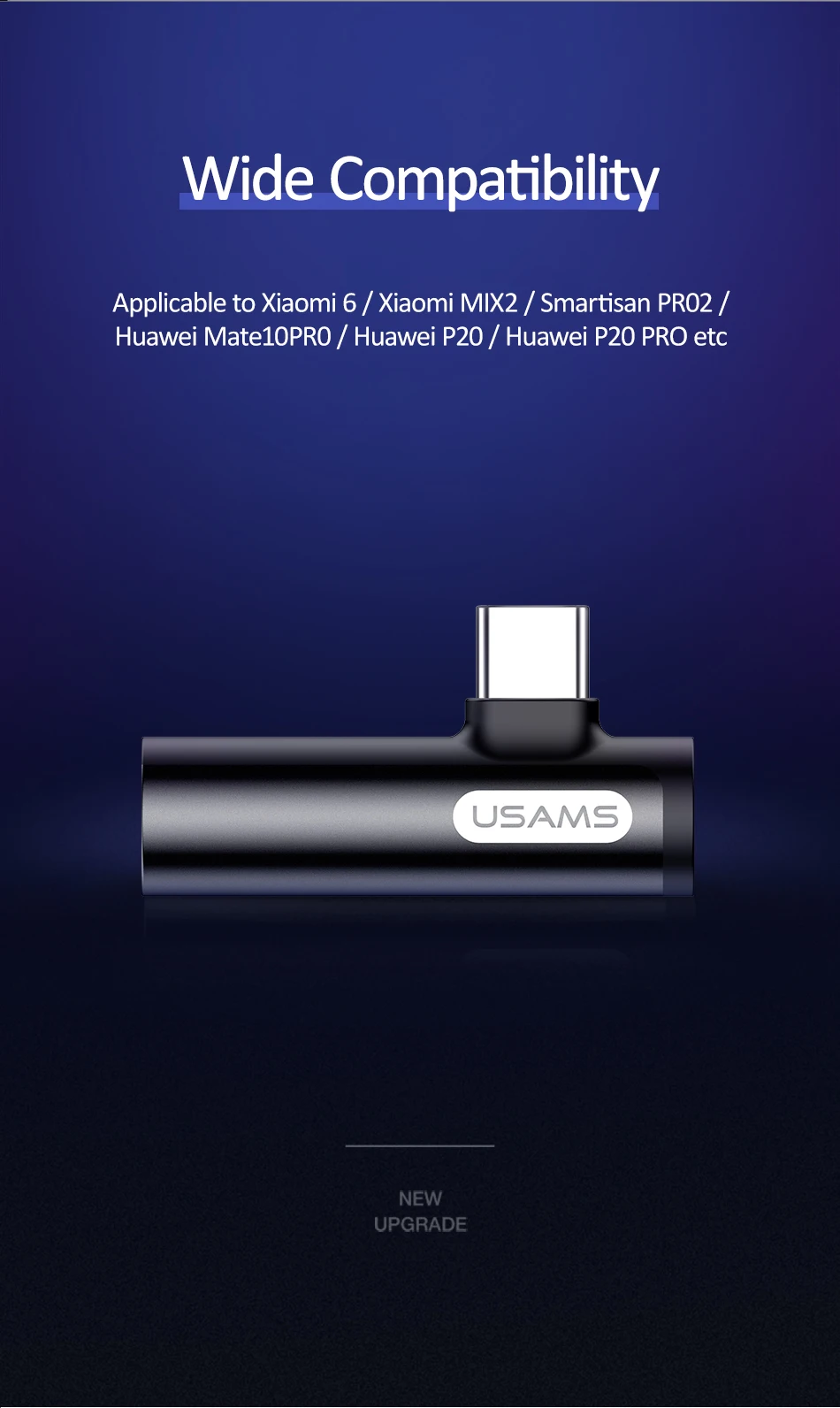 USAMS type c 3,5 мм Aux адаптер 4 в 1 USB C до 3,5 мм для huawei Xiaomi type-c OTG конвертер зарядное устройство Jack аудио наушники адаптер