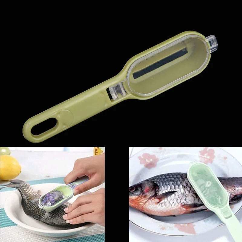 

Portable Fish Scale Stripper Scraper Shaver Descaler Skinner Scaler Kitchen Tool Seafood Crackers Picks aid guide DA