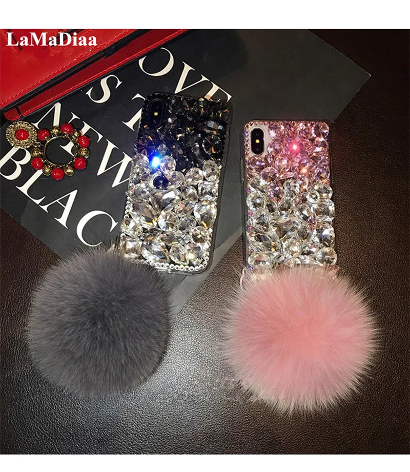 Роскошный блестящий чехол со стразами для Xiaomi Redmi 8 8A 5 plus 6A с Красным бриллиантом