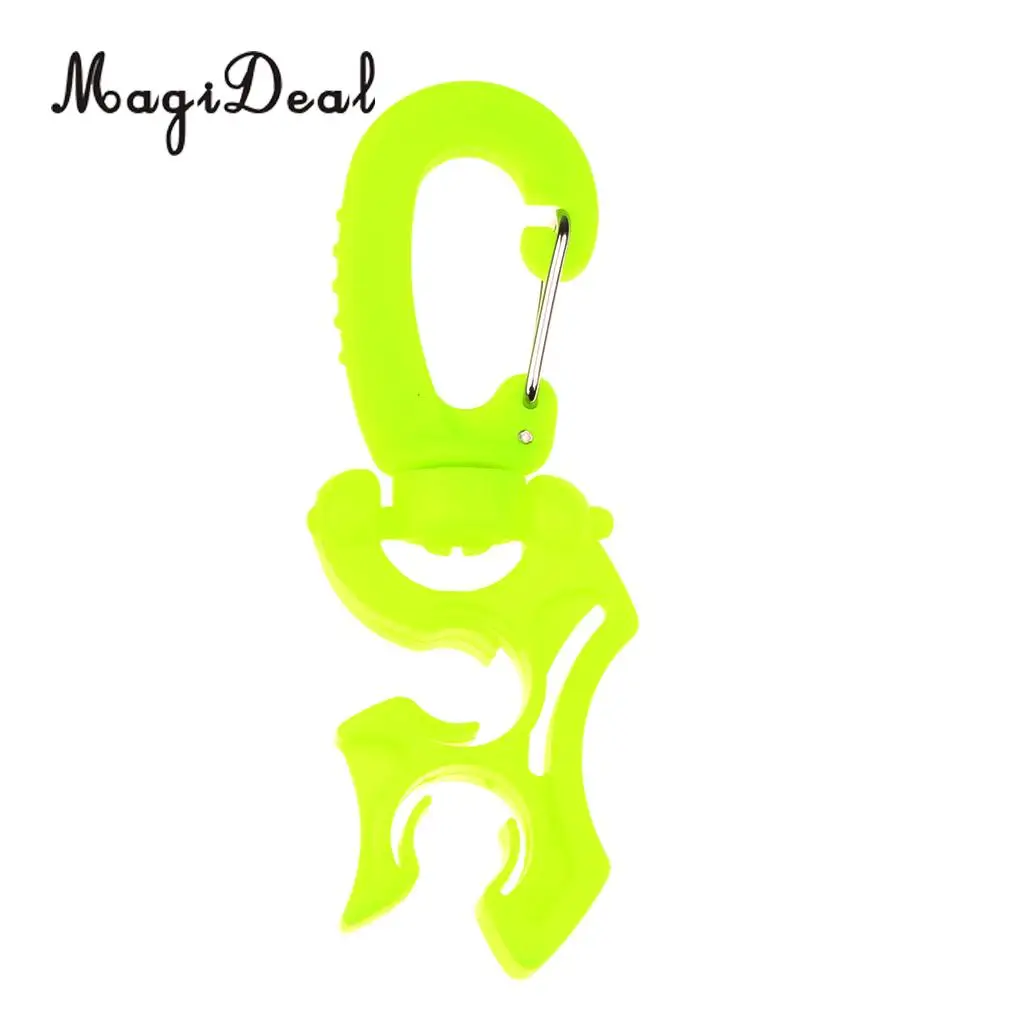 High Quality Scuba Diving SCUBA Double BCD Hose Holder with Clip Yellow Swimming Diving Pool Accessories