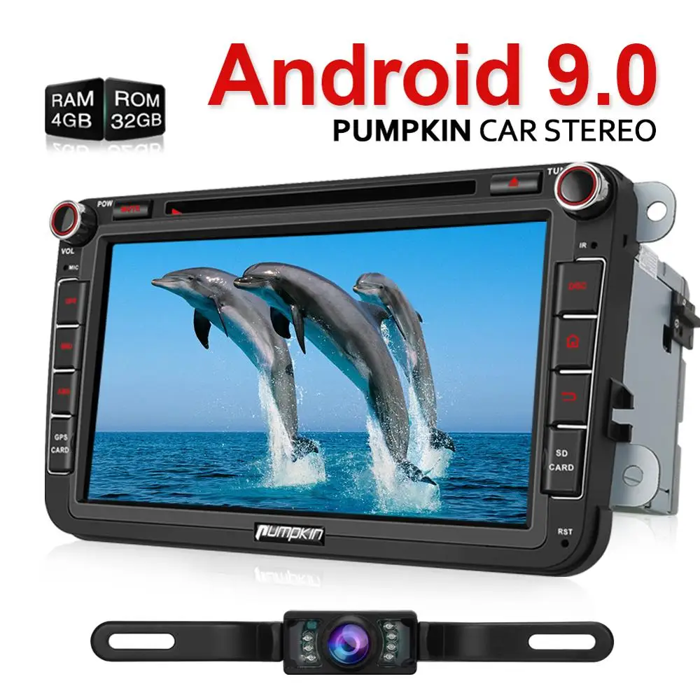 Pumpkin 2 Din 8 &quotAndroid 9 0 GPS Авторадио Стерео автомобильный мультимедийный плеер для