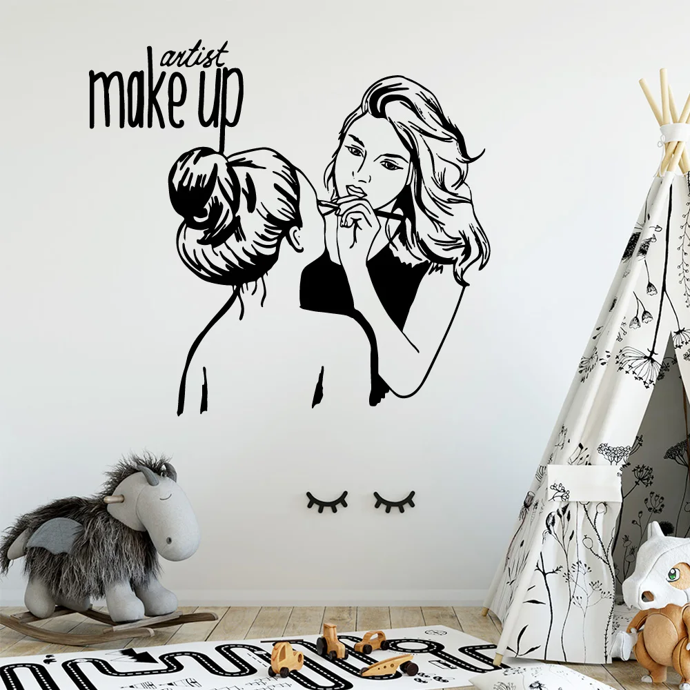 

Nordic beauty salon Pvc Wall Decals Home Decor For Baby Kids Rooms Decor Wall Art Decal wallstickers