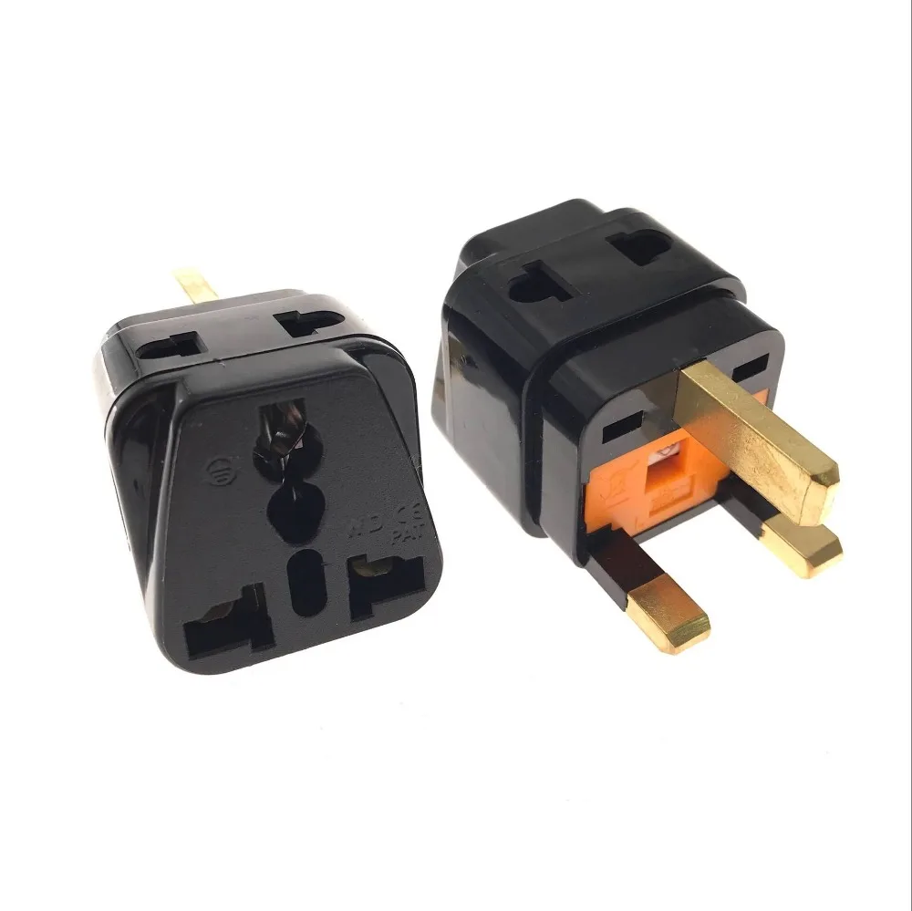 1TO2 ways AU US EU to UK Plug with 13A fuse International Travel
