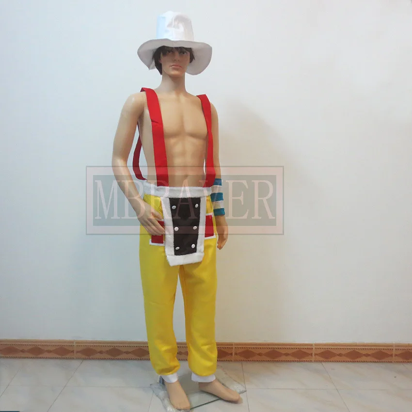 Cosplay Costume Usopp Season 2 Vest Pants Set Brown Men Halloween Carnival Party Outfits