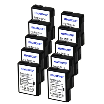 

10PCS 1700mAh EN-EL14 EN-EL14A ENEL14 Camera Battery For Nikon D3200 D3300 P7800 D5300 P7700 D5500 D5200 P7000 D5100 P7100 D3100