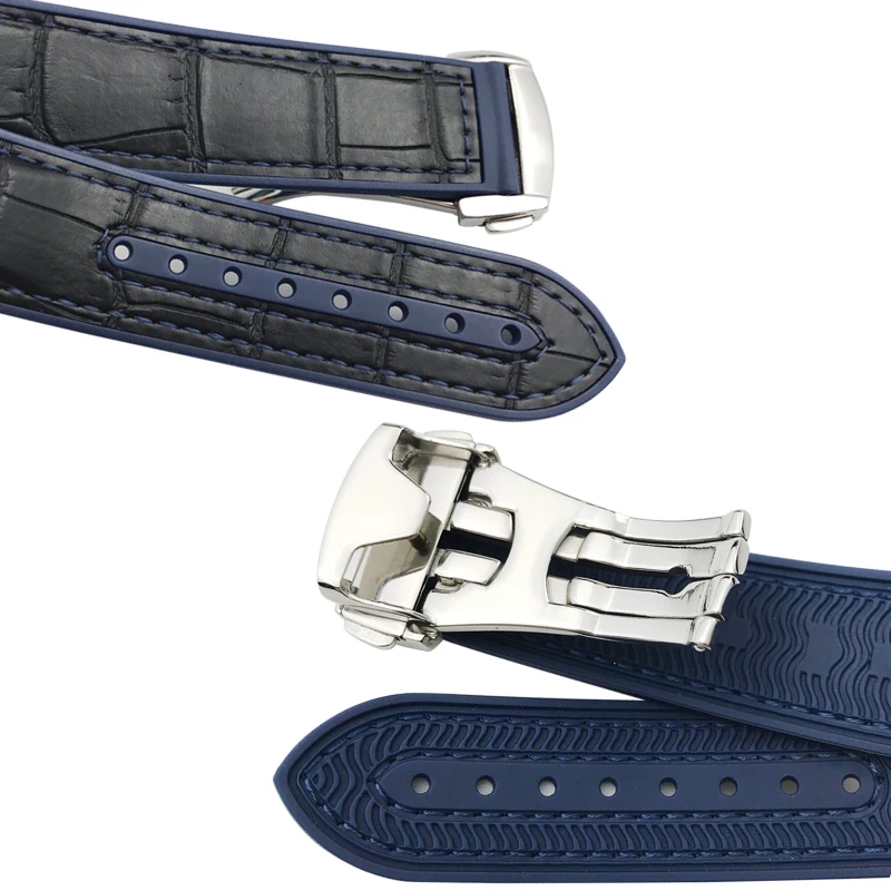 20mm 21mm Rubber Silicone Watch Strap With Nylon Watchband for Role Daytona Submariner DEEPSEA GMT SEAMARSTER 8900 Watch