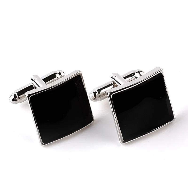 High Quality Classic Luxury Custom Silver Black Enamel