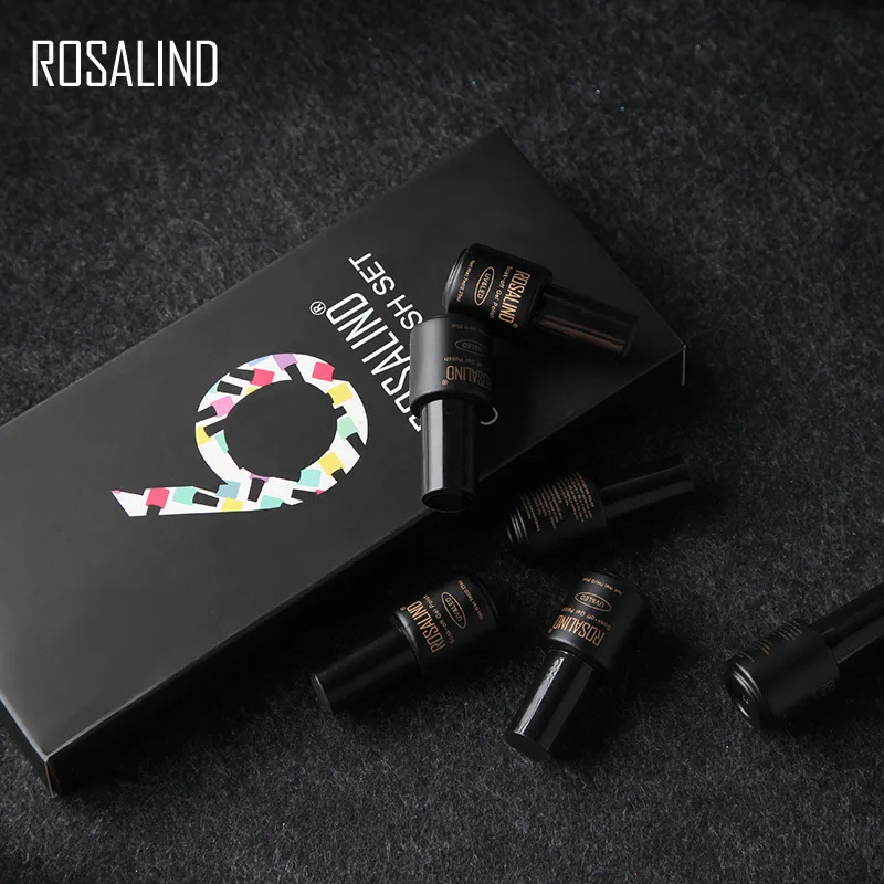 (6 шт./лот) ROSALIND Гель лак для ногтей Seris UV LED Полупостоянный отмачиваемые украшения