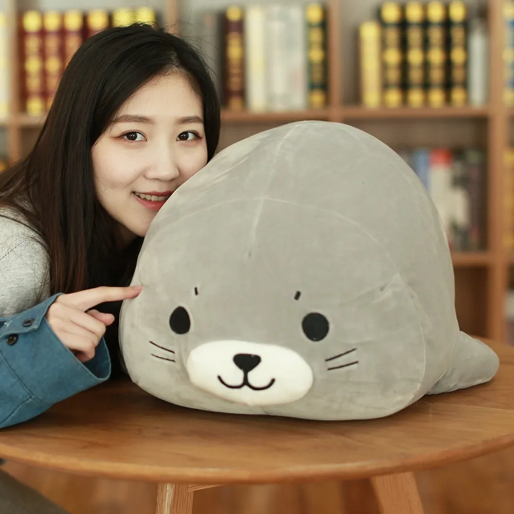 Ultra-soft down cotton sea lion pillow Stuffed toys high quality Marine life plush toy birthday gift Ultra-soft down cotton sea lion pillow Stuffed toys high quality Marine life plush toy birthday gift