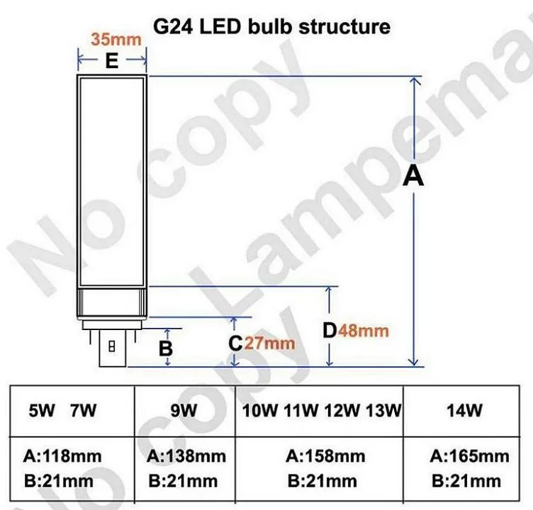 g24 led structure