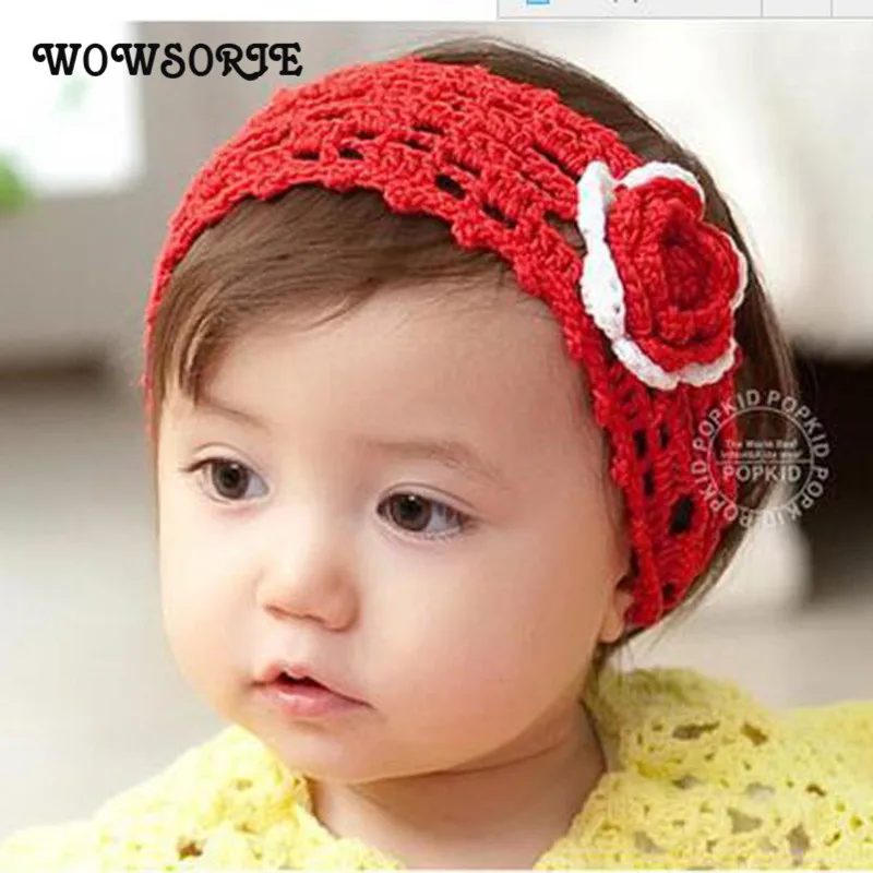 Wowsorie Korean Hair Accessories Children Handmade Cotton Wool Crochet