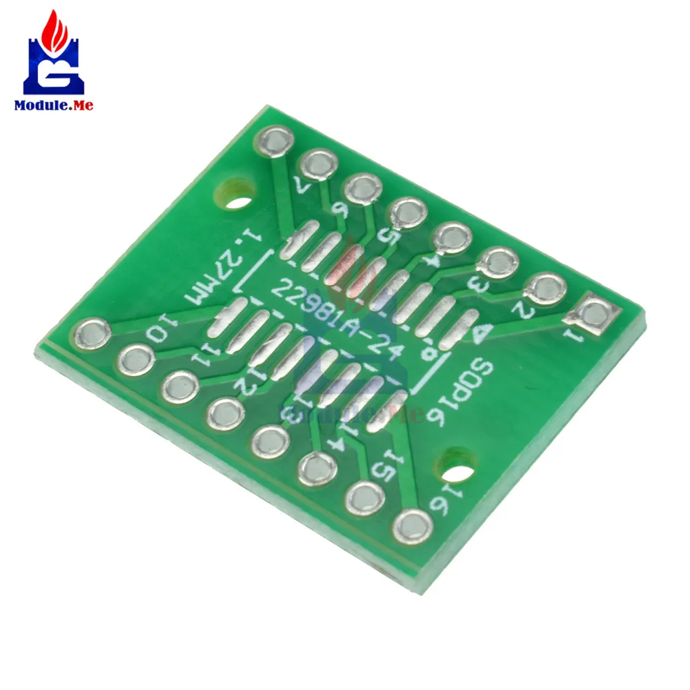 10 шт. SOP16 SSOP16 TSSOP16 к DIP16 0,65/1,27 мм IC АДАПТЕР Diy Kit электронный модуль платы блока программного управления