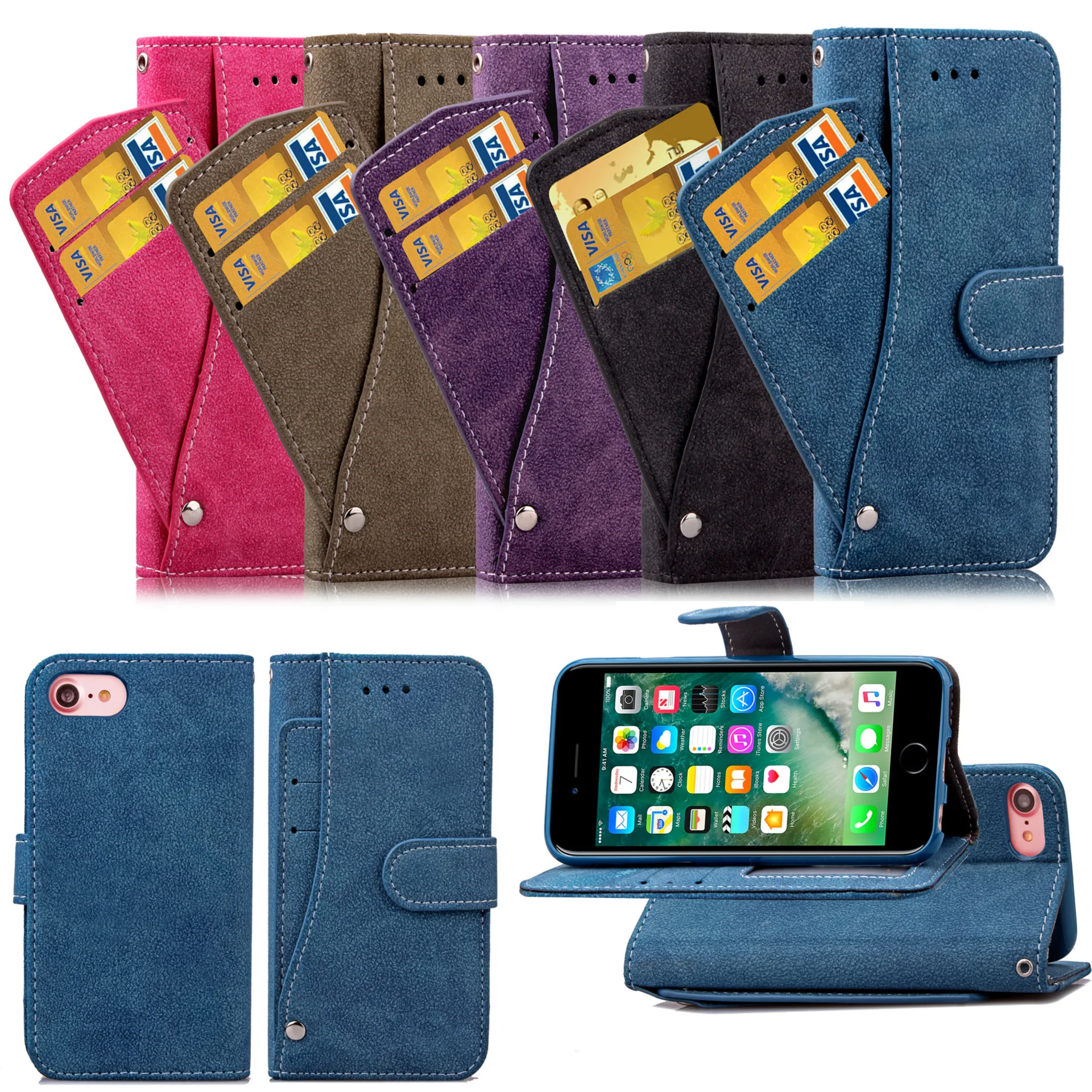 Deekite Case For iPhone XS XR Vintage Wallet Case with Card Slot Holder Cover Coque Funda For iPhone 6,7,8,X,XS MAX Deekite Case For iPhone XS XR Vintage Wallet Case with Card Slot Holder Cover Coque Funda For iPhone 6,7,8,X,XS MAX
