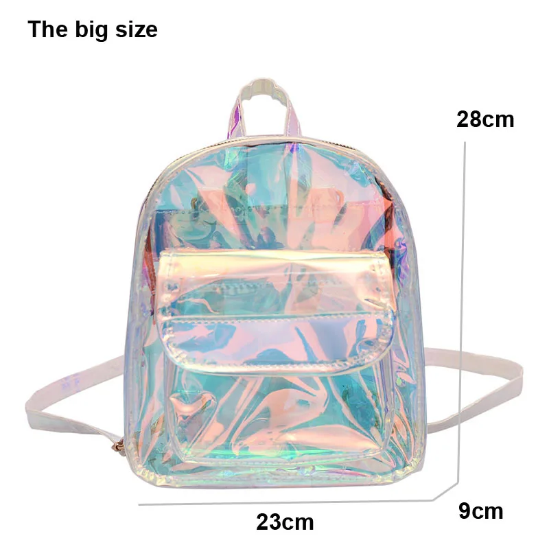 Мини дорожные сумки, серебристый лазерный рюкзак для женщин и девочек, сумка через плечо из искусственной кожи, голографический рюкзак, школьные сумки для девочек-подростков