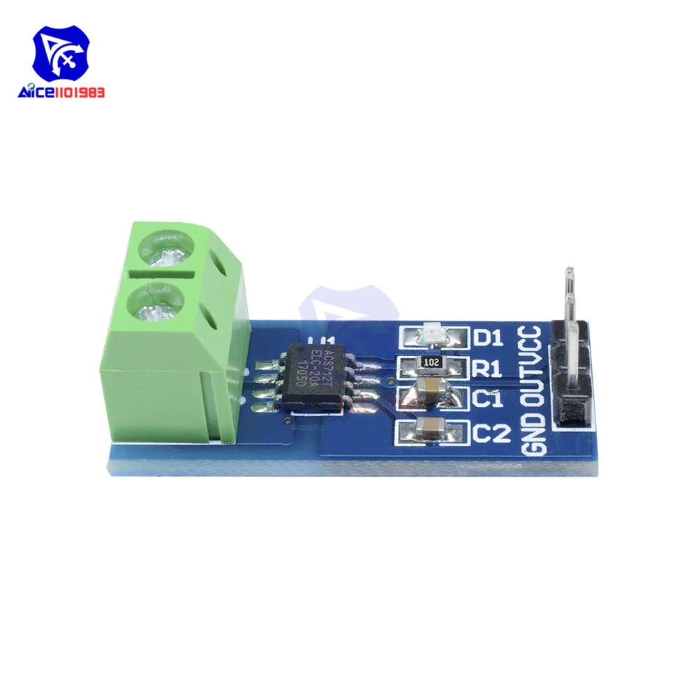 

30A Hall Current Sensor Module Expansion Board for Arduino 5V 30A Current Sensor ACS712 Module