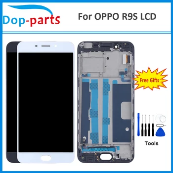 

Black White LCD Screen Replacement Parts For OPPO R9s LCD Display Digitizer Touch Panel with Frame No Dead Pixel Fast Shipping