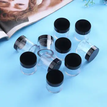 

10pcs Empty Makeup Jar Pots Cosmetic Tools Face Skin Cream Container Refillable Bottles Nail Sequins Rhinestones Container Box