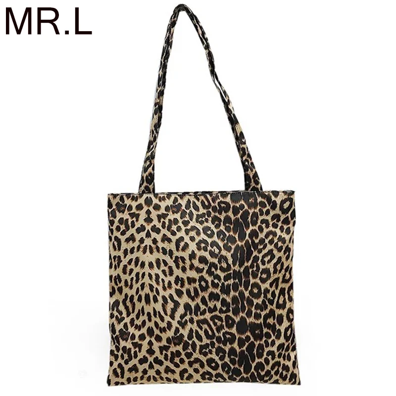 M R.L леопардовая сумка нейлоновая женская модные женские сумки на плечо большая