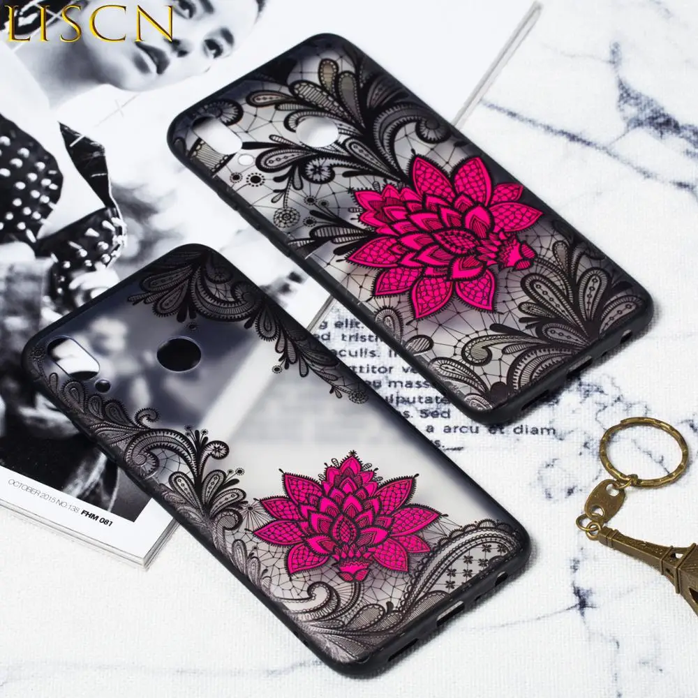 Чехол для телефона LISCN винтажный с узором из кружев HUAWEI P30 P8 Lite 2017 P9 P10 P20 милый