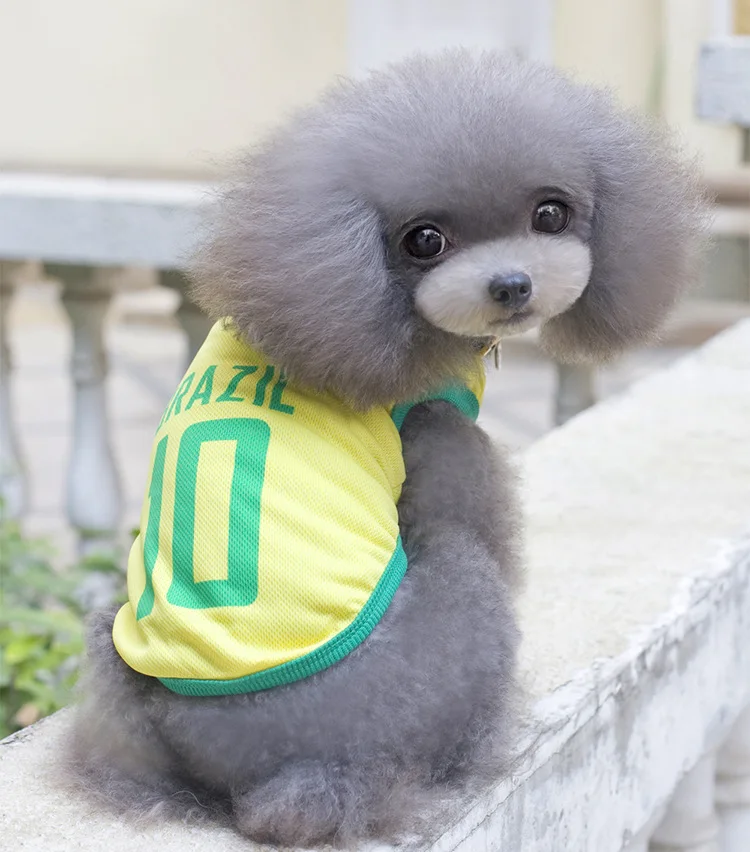 Роскошные товары для собак весна лето футболка World Cup ткань