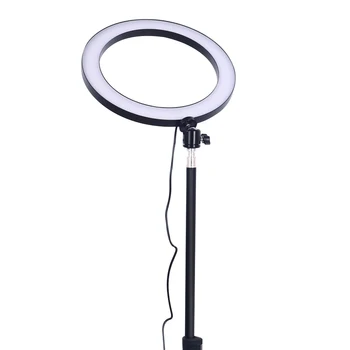 

Photography LED Selfie Ring Light 16/26cm Three-speed Stepless Lighting Dimmable With Cradle Head For Makeup Video Live Studio