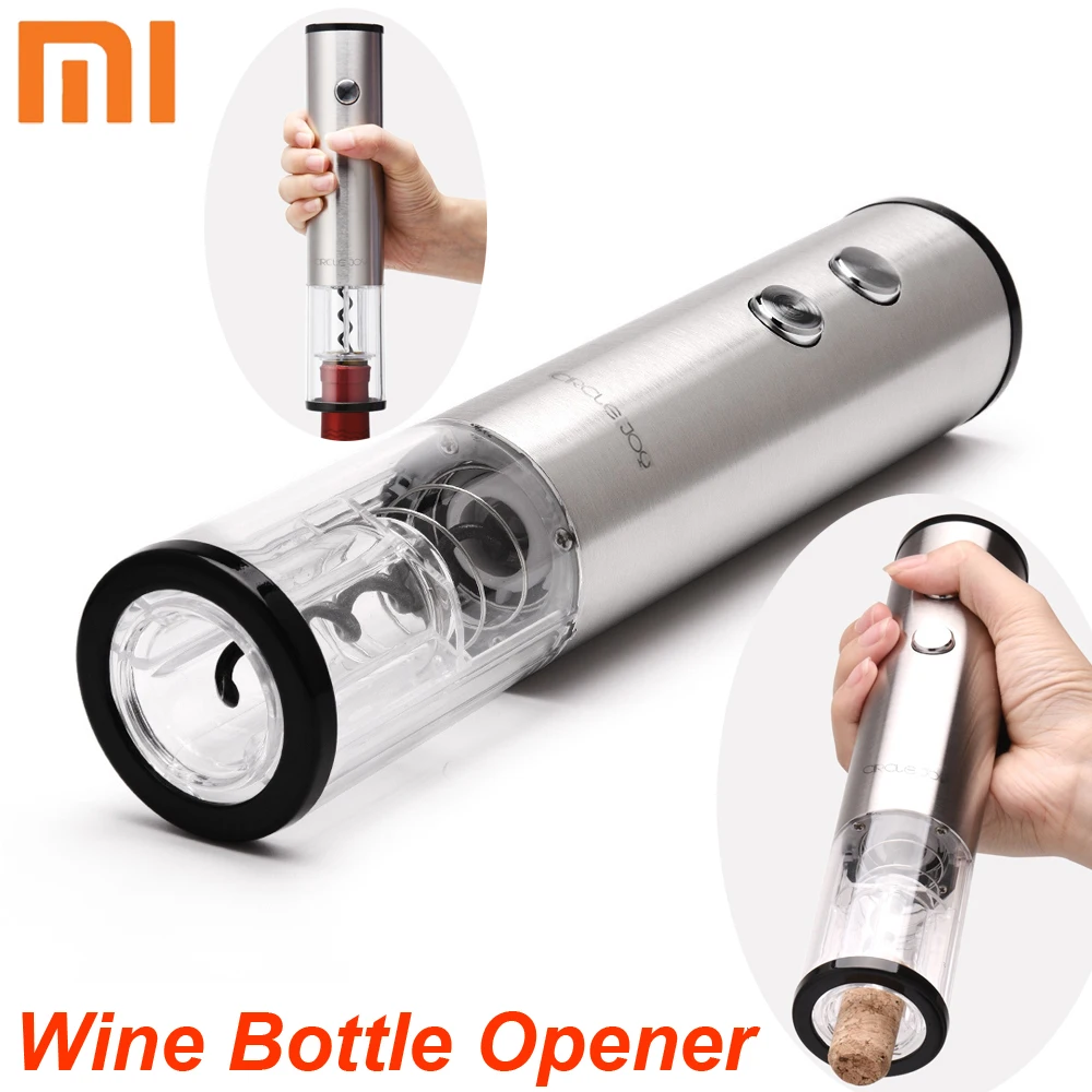 

Xiaomi Mijia Wine Bottle Opener Circle Joy Stainless Steel Automatic Wine Electric Corkscrew Smart Automatic Cork Out Tool