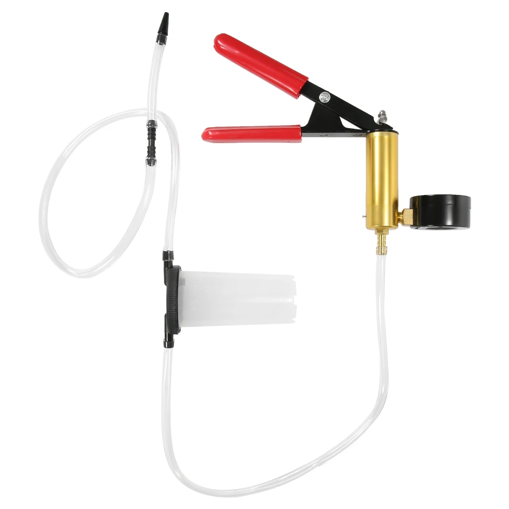 17pcs Professional Car Vacuum Pressure Pump Brake Bleeder Adaptor Fluid Reservoir Tester Vacuum Bleeding Test 2 in 1 Tool Kits