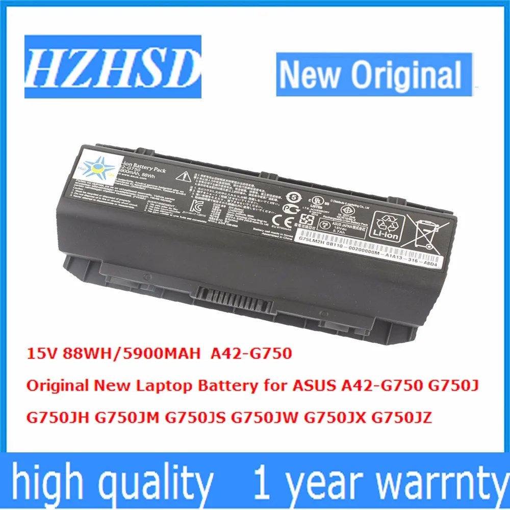 15V 88WH 5900 мА/ч оригинальный новый Аккумулятор для ноутбука ASUS A42-G750 G750J G750JH G750JM G750JS