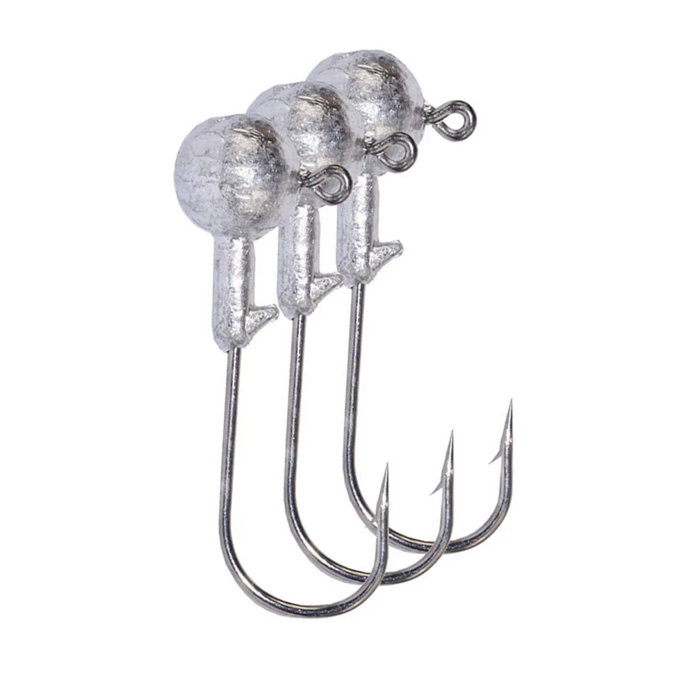 Lot Lead Jig Head Fishing Hook 1g20g Unpainted Jig Heads Hook Cheburas