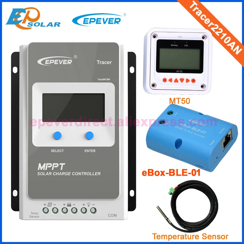

Factory Price MPPT solar regulator 20A Tracer2210AN lcd display with BLE function sensor and two different colors MT50