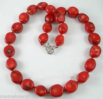 

Free Shipping LO90 S4456 Hot sale >>>>>Beautiful Tibet Real red coral beads necklace ,18''