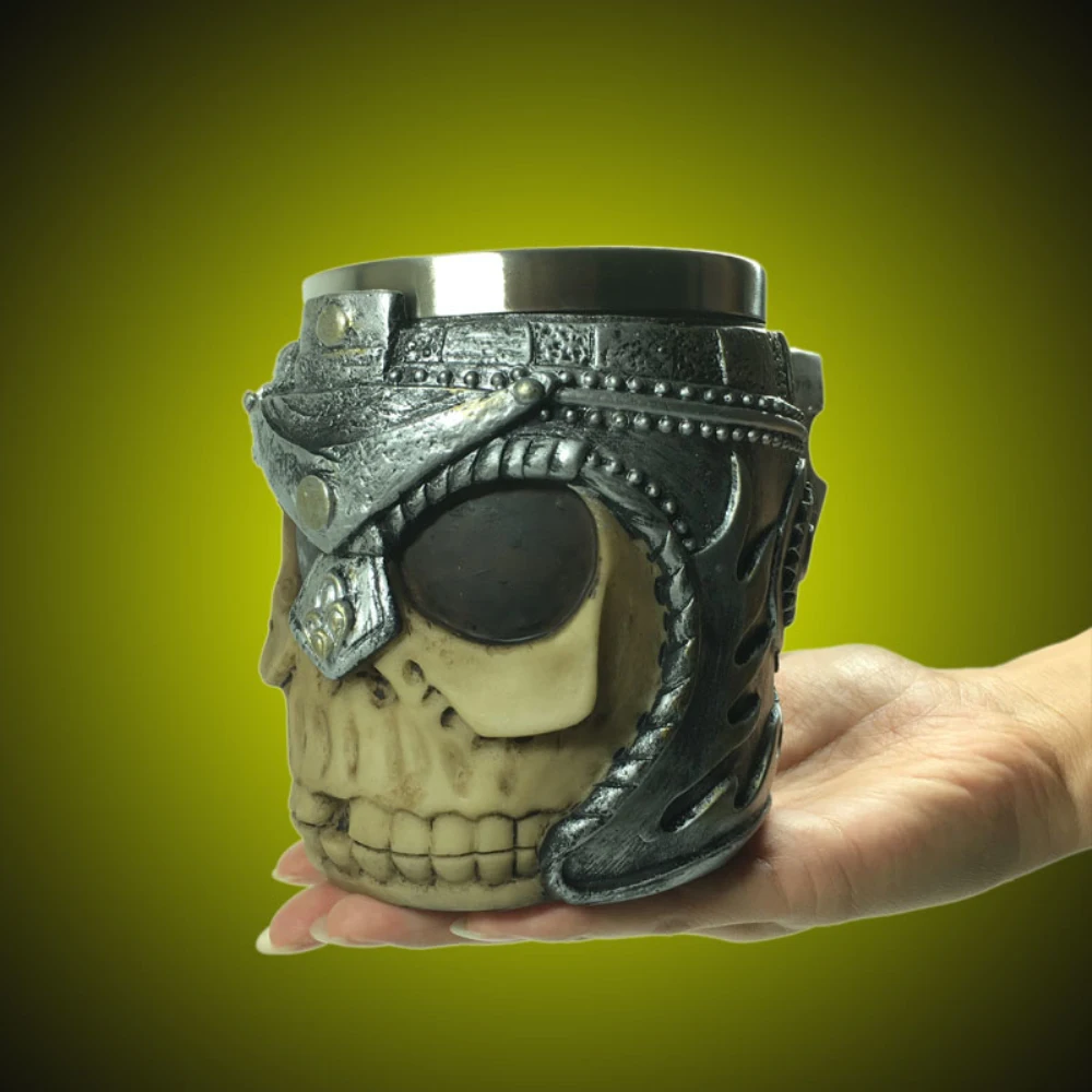 viking skull coffee mug