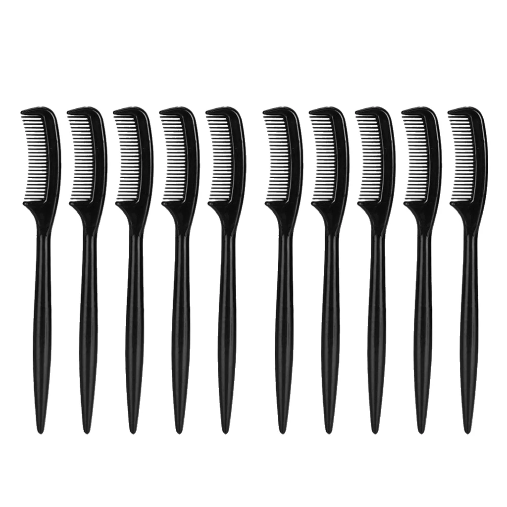 10pcs/set Eyelash Comb Curlers Makeup Applicator Eyebrow Grooming Brush Make Up Tool for Beauty Salon Home Use - Black