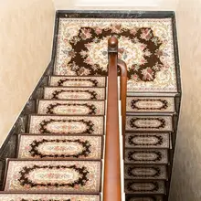 Коврик для лестницы, ковер, Европейский корт классический стиль, благородная Роскошь, водопоглощающая противоскользящая, Антистатическая, Прочная износостойкая