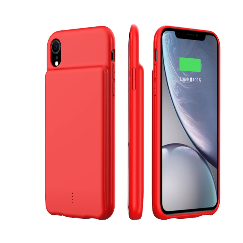 

5000mAh Silicone shockproof Battery Charger Case for iPhone XS Max XR External Battery Charing Power Case Smart Phone Audio Case