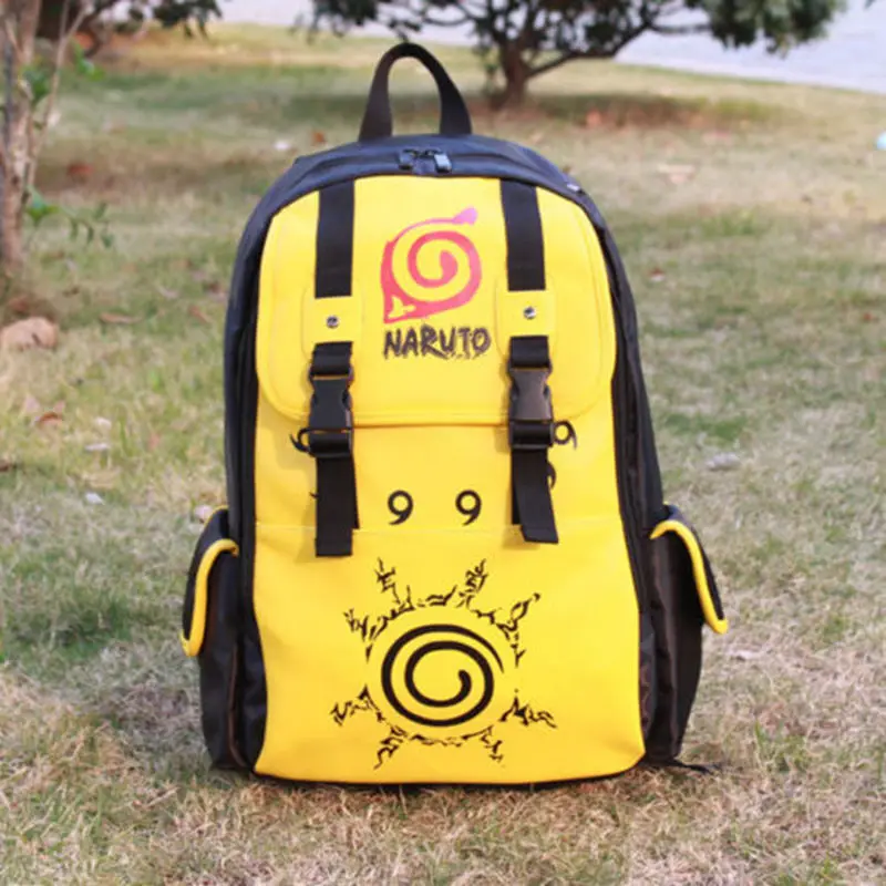 Anime NARUTO Kuramakyuubi Uzumaki Backpack Leather Satchel Schoolbag